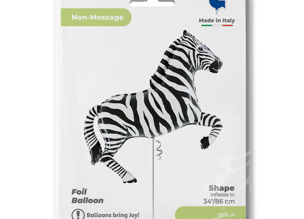 Folienballon Lose - Zebra | HFE Non-Metallic 34"