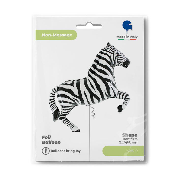 Folienballon Lose - Zebra | HFE Non-Metallic 34"