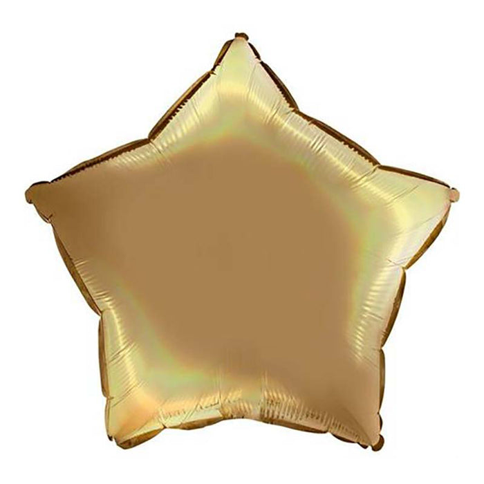 18"/Ø46cm Stern Folienballon Holo | Champagner