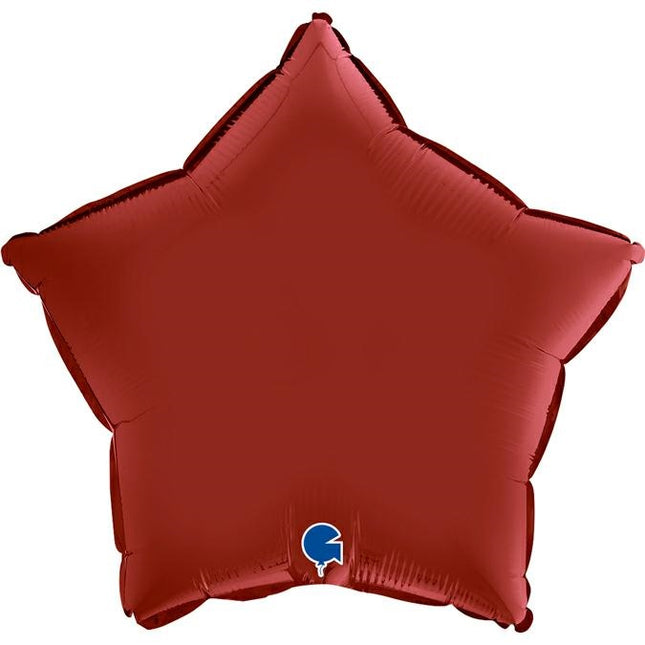 ABC18 Uni Stern Satin Rubin Rot 46 cm