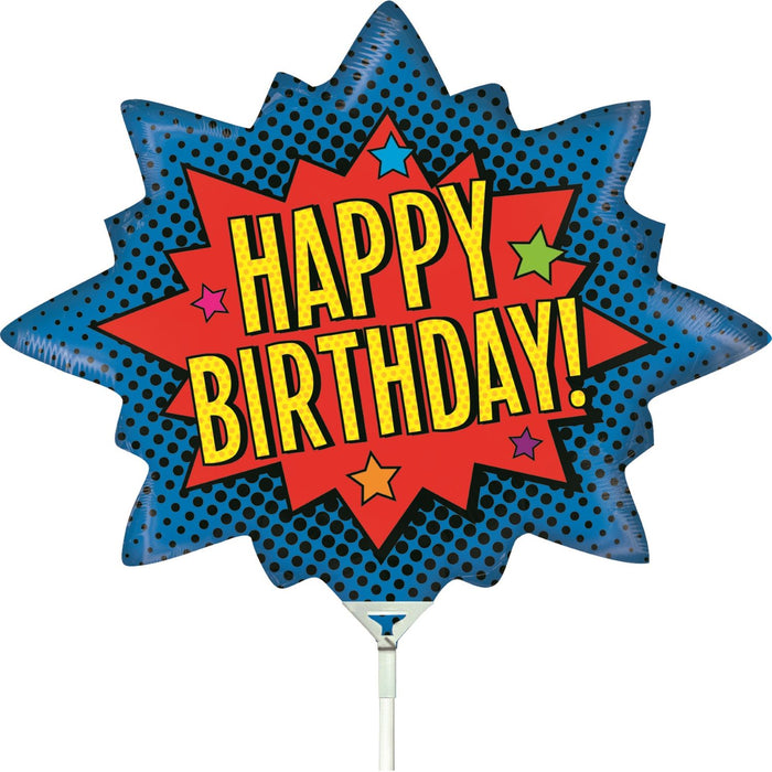 14" Miniloon "Superheld Happy Birthday" (unverpackt)