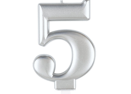 Kerzenzahl Silber #5