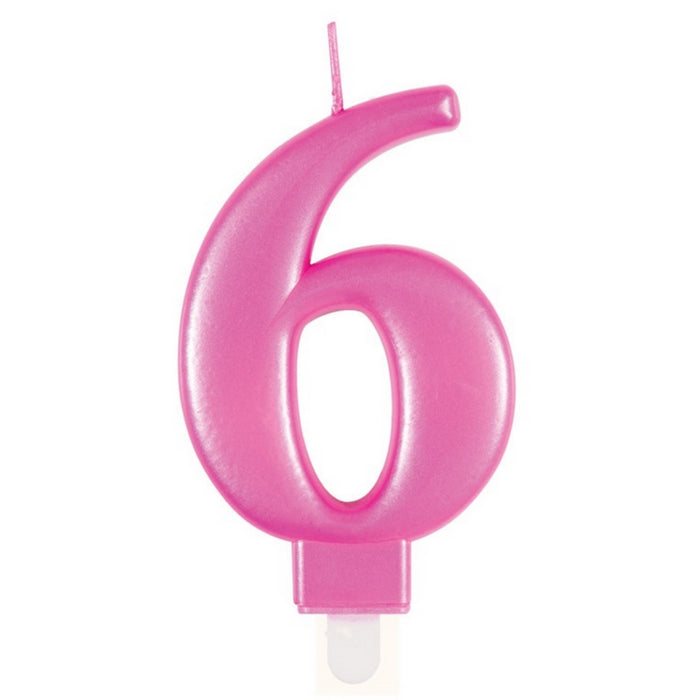 Kerzenzahl Pink #6