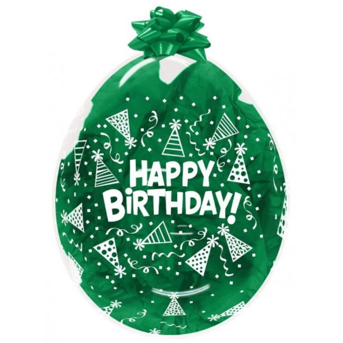 Stuffer 18" Happy Birthday | Crystal Clear #390