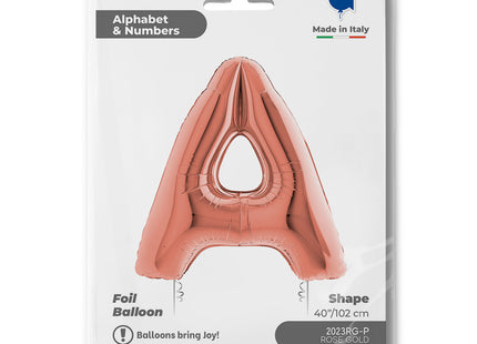 Riesenbuchstabe Folienballon 40"/102cm | Rosegold #A