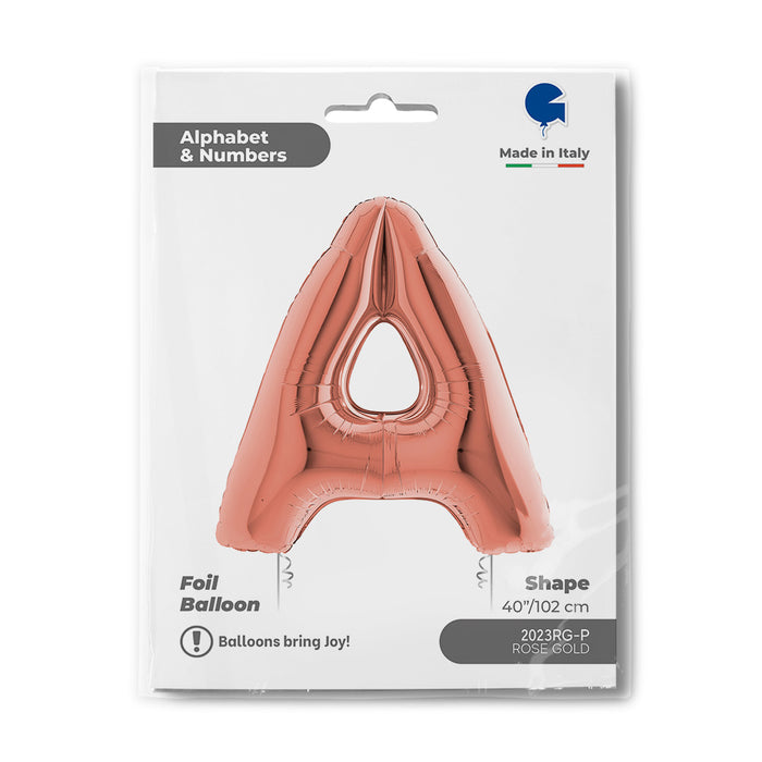 Riesenbuchstabe Folienballon 40"/102cm | Rosegold #A