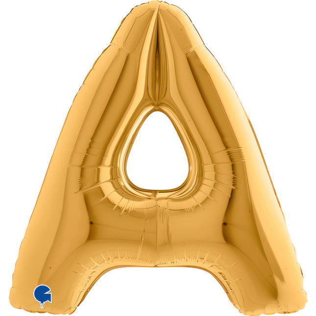 Riesenbuchstabe Folienballon 40"/102cm | Gold #A