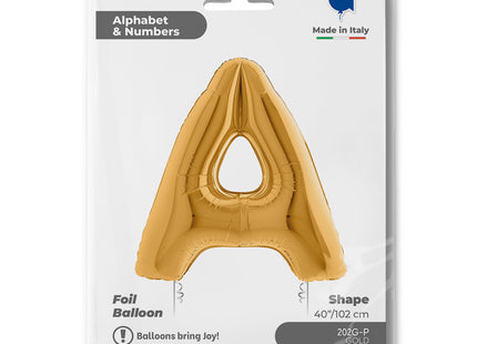 Riesenbuchstabe Folienballon 40"/102cm | Gold #A