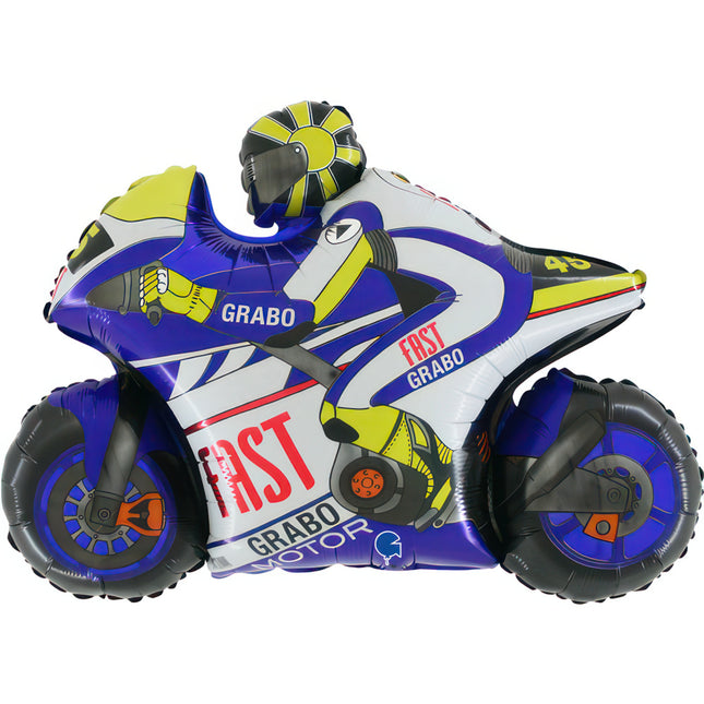 Folienballon Lose - Motorrad Blau | HFE Non-Metallic 29"