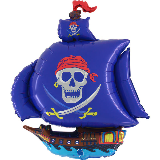 Folienballon Lose - Piratenschiff Blau | HFE Non-Metallic 29"