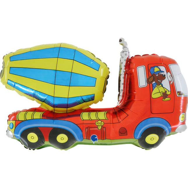 31" Shape Folienballon Lose - Betonmischer Rot (Non-Metallic)| HFE