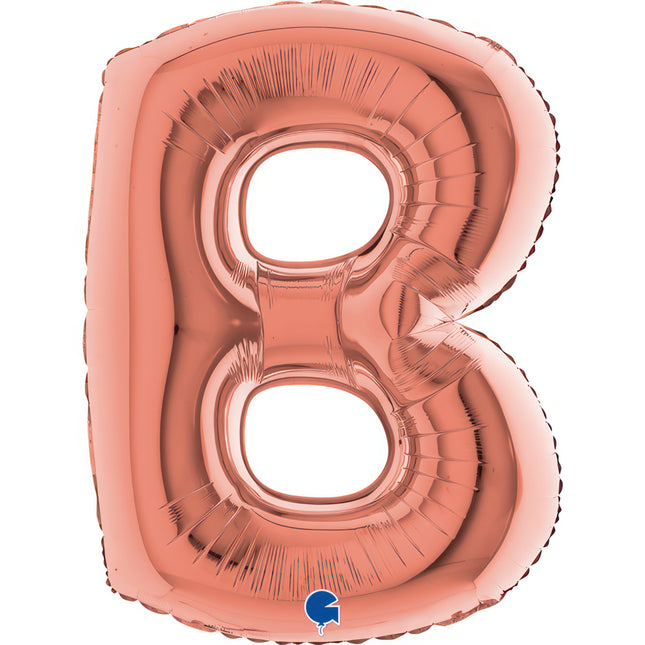 Riesenbuchstabe Folienballon 40"/102cm | Rosegold #B