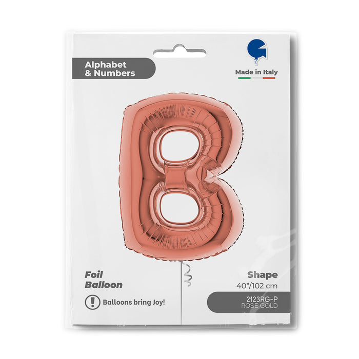 Riesenbuchstabe Folienballon 40"/102cm | Rosegold #B