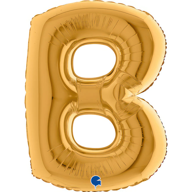 Riesenbuchstabe Folienballon 40"/102cm | Gold #B
