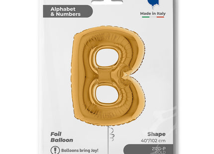 Riesenbuchstabe Folienballon 40"/102cm | Gold #B