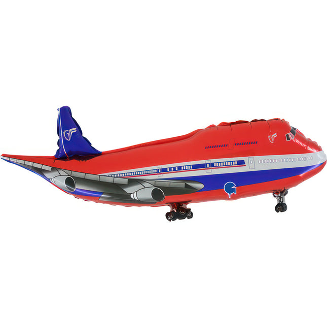 Shape Folienballon Lose - Flugzeug Blau (Non-Metallic) | 46 cm