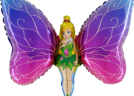 34" Shape Folienballon Lose - Schmetterlings Fee (Non-Metallic) | HFE
