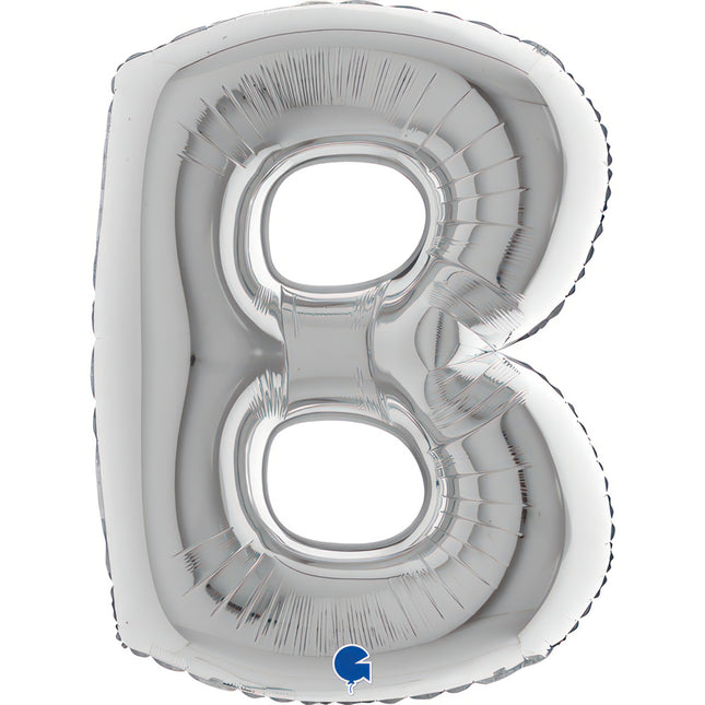 Riesenbuchstabe Folienballon 40"/102cm | Silber #B