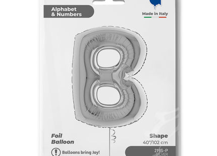 Riesenbuchstabe Folienballon 40"/102cm | Silber #B