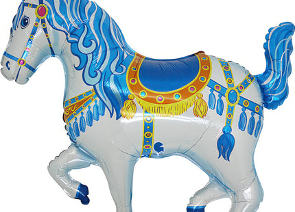 37" Shape Folienballon Lose - Zirkuspferd Blau (Non-Metallic) - HF2