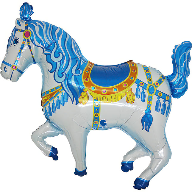 37" Shape Folienballon Lose - Zirkuspferd Blau (Non-Metallic) - HF2