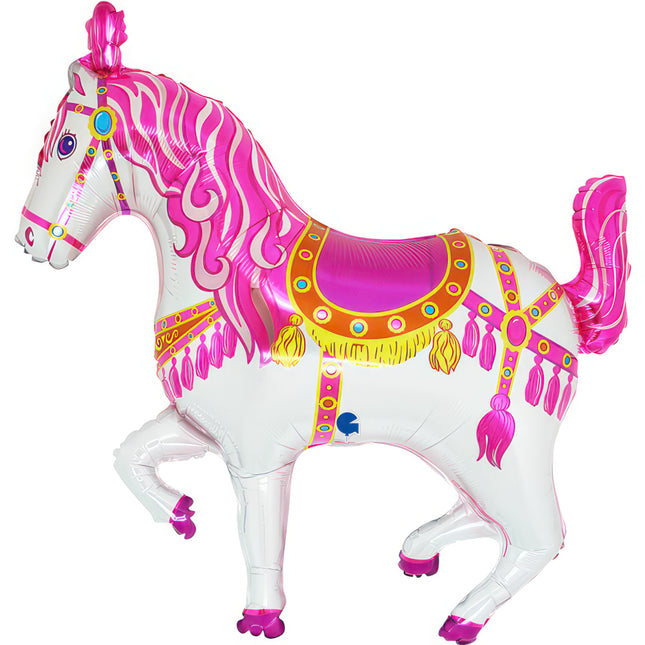 37" Shape Folienballon Lose - Zirkuspferd Pink (Non-Metallic) - HF2