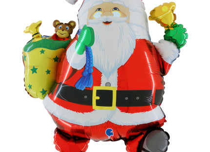 26" Folienballon Lose - Weihnachtsmann Sack & Glocke (Non-Metallic) | HFE