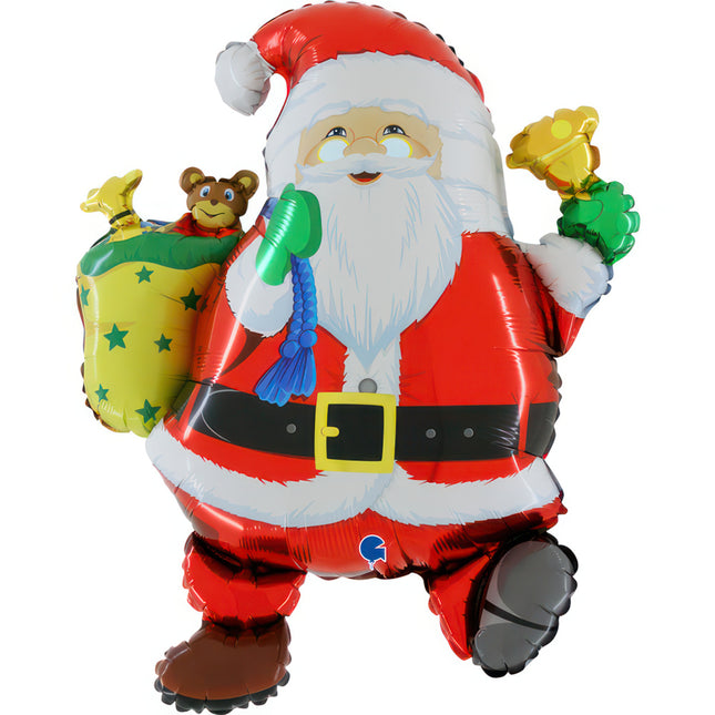26" Folienballon Lose - Weihnachtsmann Sack & Glocke (Non-Metallic) | HFE