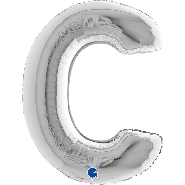 Riesenbuchstabe Folienballon 40"/102cm | Silber #C