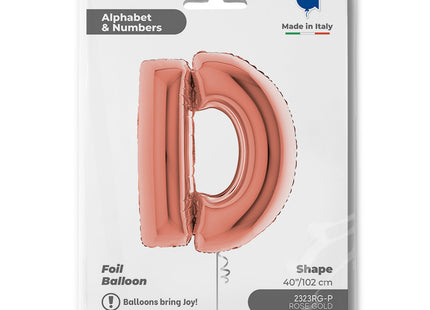 Riesenbuchstabe Folienballon 40"/102cm | Rosegold #D