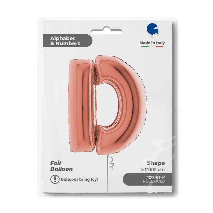 Riesenbuchstabe Folienballon 40"/102cm | Rosegold #D