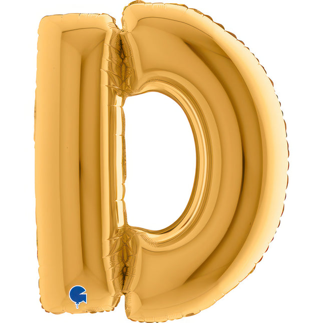 Riesenbuchstabe Folienballon 40"/102cm | Gold #D