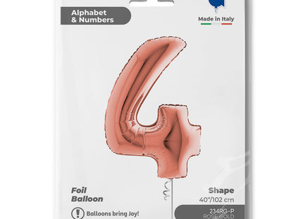 Riesenzahl Folienballon 40"/102cm | Rosegold #4