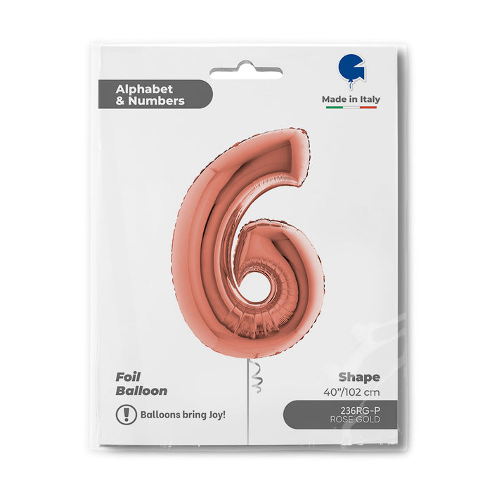 Riesenzahl Folienballon 40"/102cm | Rosegold #6