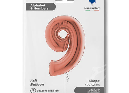 Riesenzahl Folienballon 40"/102cm | Rosegold #9