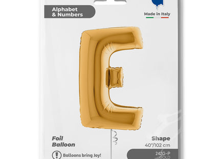 Riesenbuchstabe Folienballon 40"/102cm | Gold #E