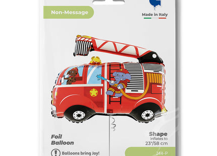 Folienballon Lose - Feuerwehrauto mit Elefant | HFE Non-Metallic