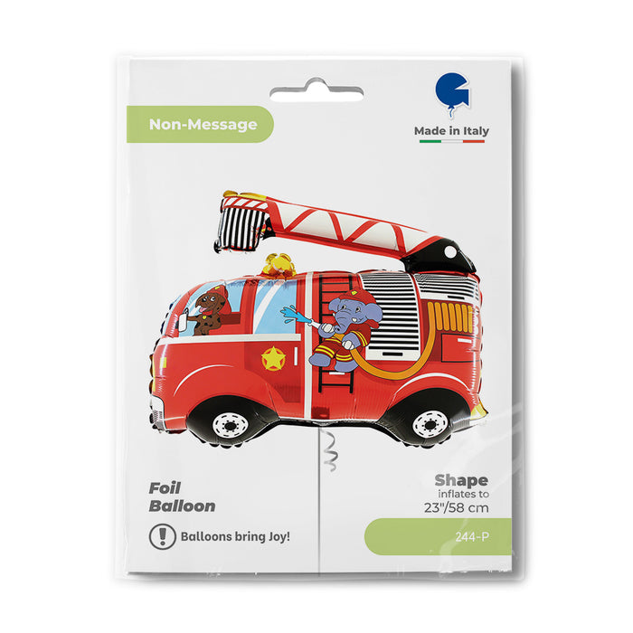 Folienballon Lose - Feuerwehrauto mit Elefant | HFE Non-Metallic