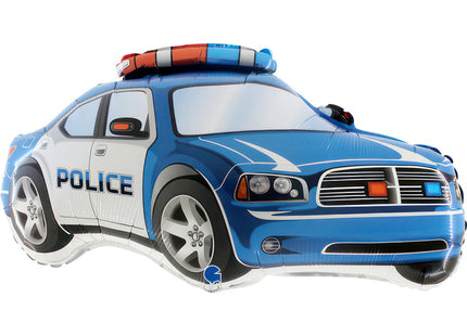 28" Shape Folienballon Lose - Polizeiauto Blau (Non-Metallic) | HFE