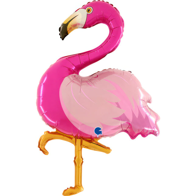 34" Shape Folienballon Lose - Flamingo (Non-Metallic) | HFE