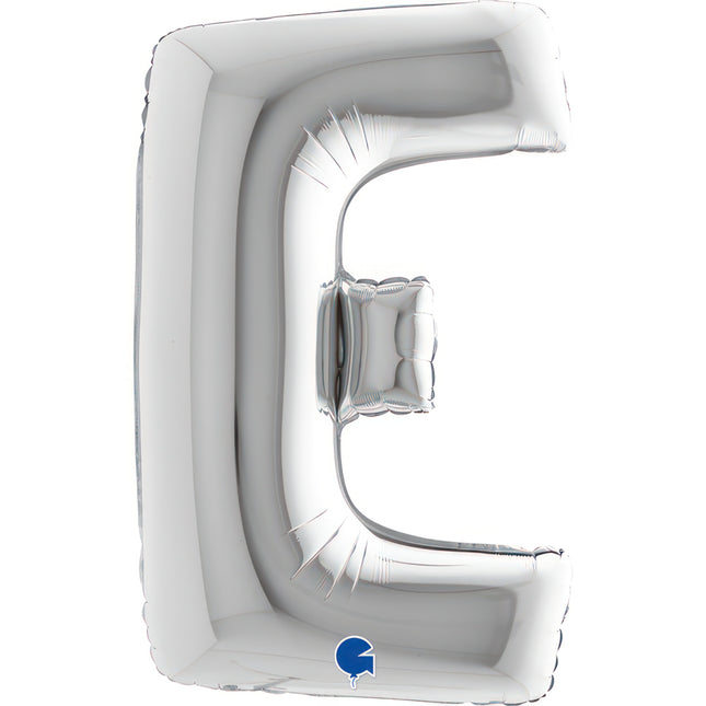 Riesenbuchstabe Folienballon 40"/102cm | Silber #E