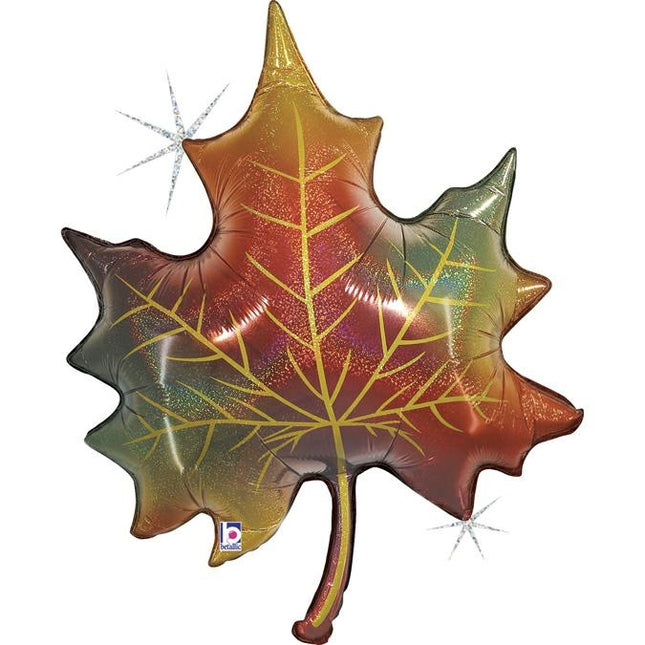 ABC Shape Ahorn Blatt Glitzer Holo 76cm