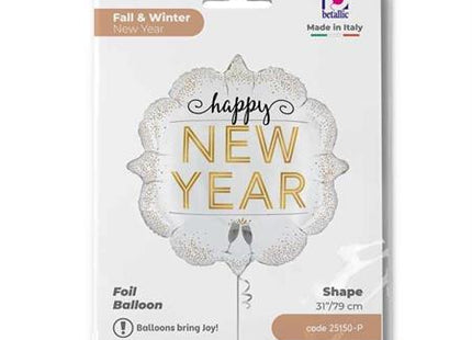 ABC Shape Folienballon Happy New Year metallic | 79cm