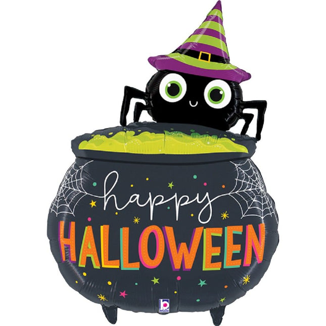 ABC Shape Folienballon | Halloween Spider Cauldron 112cm