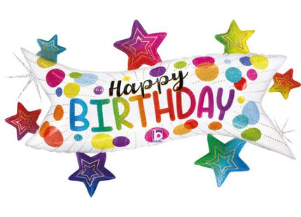 ABC Shape Folienballon Birthday Banner Stars | 94cm