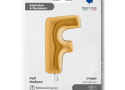 Riesenbuchstabe Folienballon 40"/102cm | Gold #F