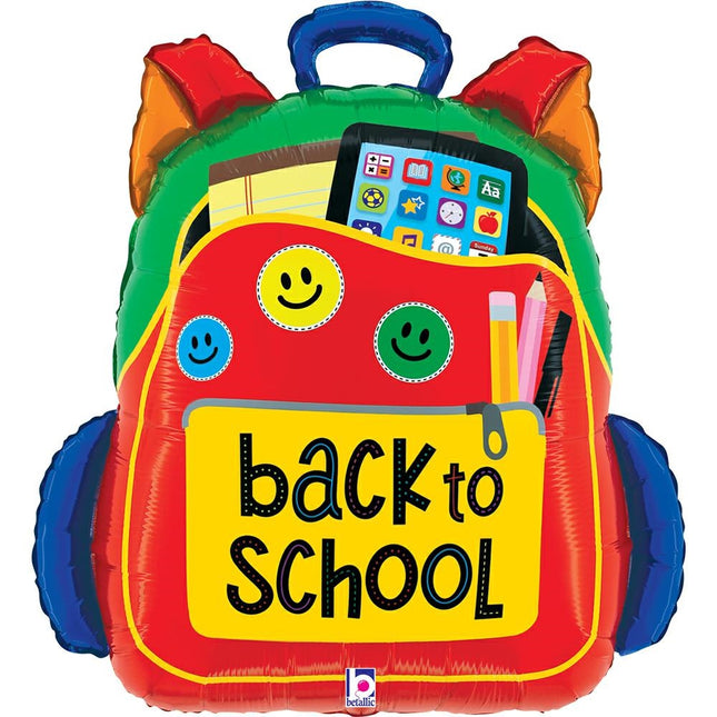 ABC Shape Folienballon Back to School Rucksack | 64cm