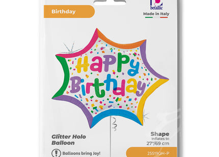 ABC Shape Happy Birthday Confetti 69 cm