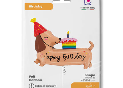ABC Shape Hund "Happy Birthday" 109 cm