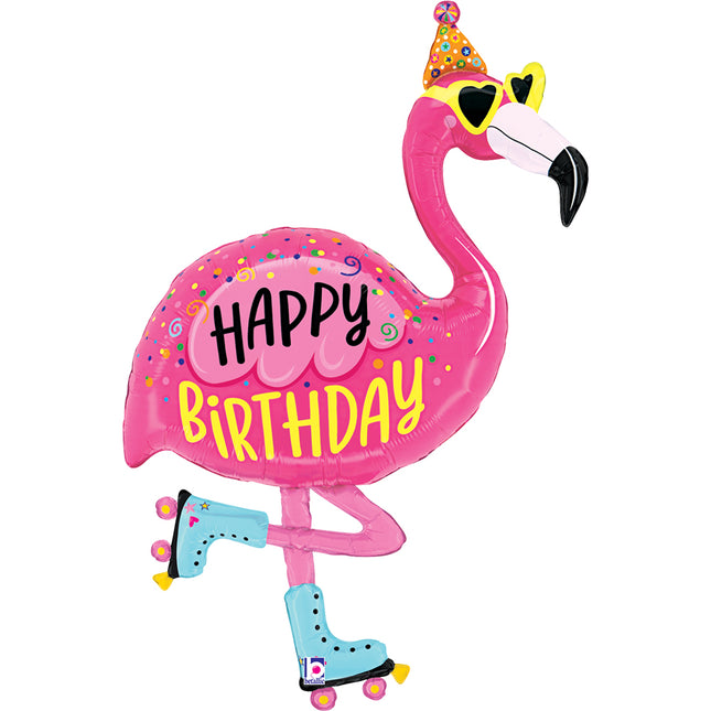 ABC Shape Flamingo "Happy Birthday"  107 cm